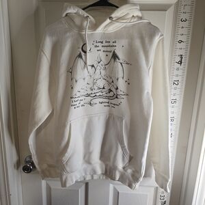 White Dragon Graphic Hoodie Sweatshirt - Unbranded